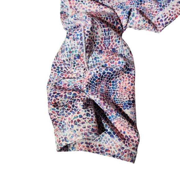 Calia Carrie Underwood Womens Sz M Cropped Rouched Leggings Snakeskin Colorful - Picture 2 of 7